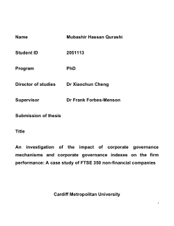 An investigation of the impact of corporate governance mechanisms and corporate governance indexes on the firm performance: A case study of FTSE 350 non-financial companies