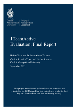 1TeamActive Pilot Evaluation Final Report and Executive Summary Sept 2022