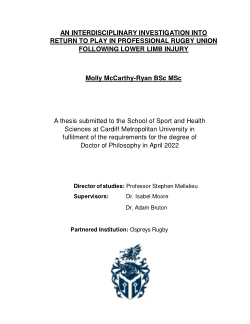 An interdisciplinary investigation into return to play in professional rugby union following lower limb injury