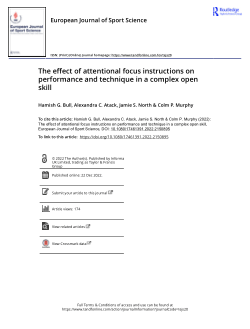 The effect of attentional focus instructions on performance and technique in a complex open skill