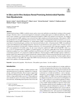 In Silico and In Vitro Analyses Reveal Promising Antimicrobial Peptides from Myxobacteria