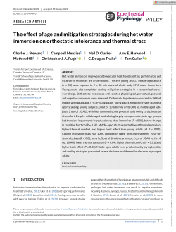 The effect of age and mitigation strategies during hot water immersion on orthostatic intolerance and thermal stress