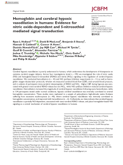 Hemoglobin and cerebral hypoxic vasodilation in humans: Evidence for nitric oxide-dependent and S-nitrosothiol mediated signal transduction