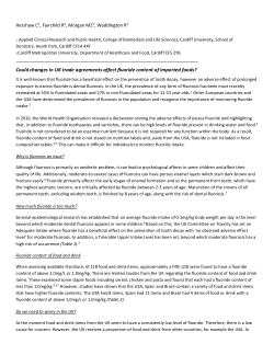 Could changes in UK trade agreements affect fluoride content of imported foods?