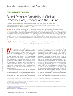 Blood pressure variability in clinical practice: Past, present and the future