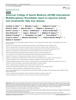 American College of Sports Medicine (ACSM) International Multidisciplinary Roundtable report on physical activity and nonalcoholic fatty liver disease