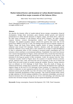 Market-Induced factors and dynamism in Carbon dioxide Emissions in selected three major economies of Sub-Saharan Africa
