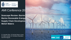 Seascape Review- Barriers to Marine Renewable Energy Supply Chain Development in Welsh Waters