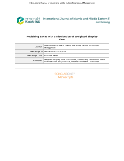Revisiting Zakat with a distribution of weighted Shapley value