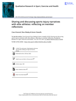 Sharing and discussing sports injury narratives with elite athletes: reflecting on member reflections