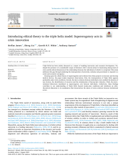 Introducing Ethical Theory to the Triple Helix Model: Supererogatory Acts in Crisis Innovation