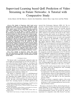 Supervised-learning-Based QoE Prediction of Video Streaming in Future Networks: A Tutorial with Comparative Study