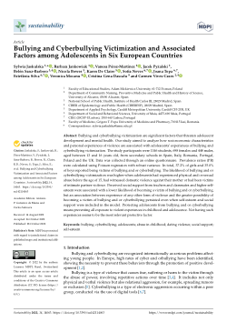 Bullying and Cyberbullying Victimization and Associated Factors among Adolescents in Six European Countries