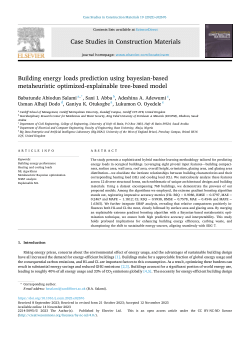 Building Energy Loads Prediction using Bayesian-based Metaheuristic Optimized-Explainable Tree-based Model