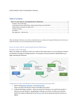 Using Literature and Resources within Enquiry (NPEP)