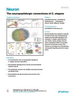 The neuropeptidergic connectome of <i>C. elegans</i>