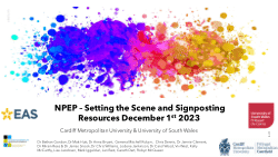 Cardiff Met and USW Supporting Resources 2023 - 24 (NPEP)