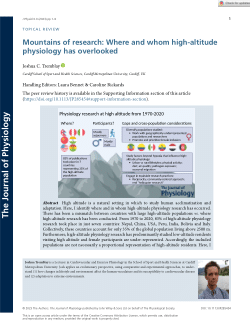 Mountains of research: Where and whom high-altitude physiology has overlooked