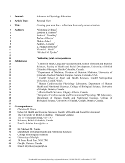 Creating your own line - reflections of early-career scientists