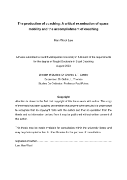 The production of coaching: A critical examination of space, mobility and the accomplishment of coaching