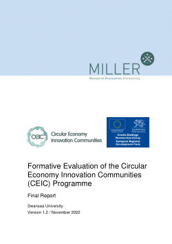 Evaluation of Circular Economy Innovation Communities (CEIC)