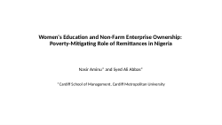 Women's Education and Non-Farm Enterprise Ownership: Poverty-Mitigating Role of Remittances in Nigeria