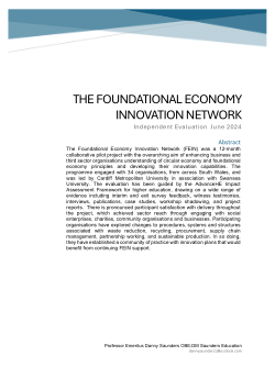 The Foundational Economy Innovation Network - Independent Evaluation (June 2024)