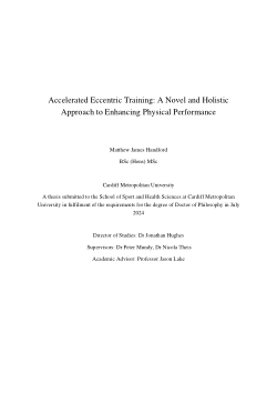 Accelerated eccentric training: A novel and holistic approach to enhancing physical performance