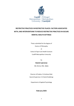 Restrictive practices in secure mental health services