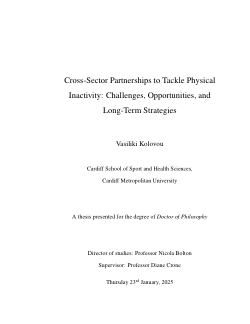 Cross sector partnerships to tackle physical inactivity: Challenges, opportunities and long-term strategies