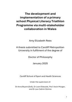 The development and implementation of a primary school Physical Literacy Triathlon Programme via multi-stakeholder collaboration in Wales
