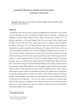 <b>Landing Softly? Skilled Migrants Navigating the UK's Financial System</b>