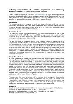 <b>Surfacing interpretations of economic regeneration and community development needs - using creative research methods</b>