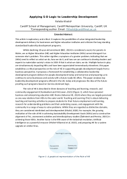 <b>Applying S-D Logic to Leadership Development</b>