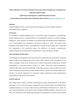 Ethical Implications of AI Decision-Making in Construction Project Management: A Scoping Review