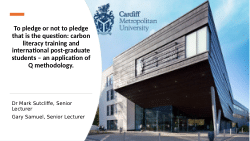 To pledge or not to pledge that is the question: carbon literacy training and international post-graduate students – an application of Q methodology.