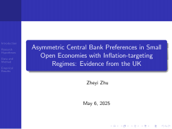 Asymmetric Central Bank Preferences in Small Open Economies with Inflation-targeting Regimes: Evidence from the UK