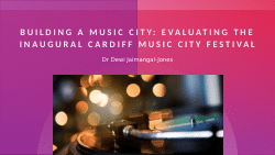 Building a Music City: Evaluating the Inaugural Cardiff Music City Festival