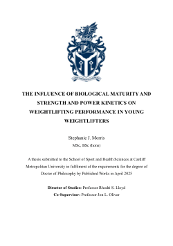 The influence of biological maturity and strength and power kinetics on weightlifting performance in young weightlifters