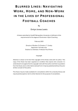 Blurred lines: Navigating work, home, and non-work in the lives of professional football coaches