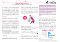 Adaptive Capacity in Local Food Systems: Exploring the potential of place-based food partnerships.