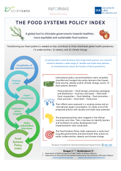 The Food Systems Policy Index: A global tool to stimulate governments towards healthier, more equitable and sustainable food systems