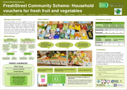 FreshStreet Community Scheme: household vouchers for fresh fruit and vegetables