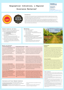 The Impacts of Geographical Indications as a Regional Governance Mechanism