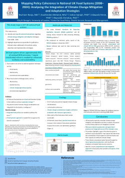 Mapping Policy Coherence in National UK Food Systems (2008– 2024): Analysing the Integration of Climate Change Mitigation and Adaptation Strategies, LEAP 2025 conference, Oxford