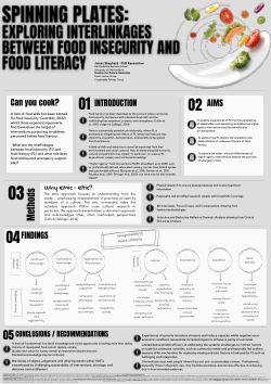 SPINNING PLATES:EXPLORING INTERLINKAGES BETWEEN FOOD INSECURITY AND FOOD LITERACY