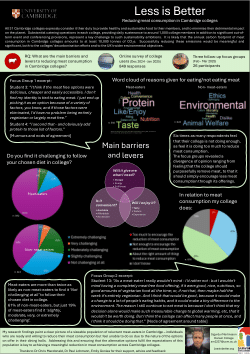 Less is Better – Reducing meat consumption in Cambridge colleges