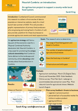Nourish Cumbria: Strengthening the Local Food System through Agritourism