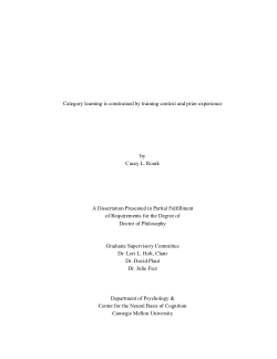 Category learning is constrained by training context and prior experience