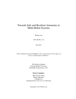 Towards Safe and Resilient Autonomy in Multi-Robot Systems